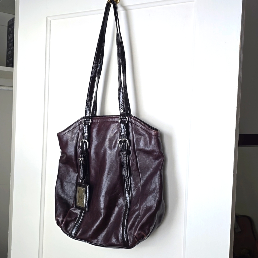 Chocolate Brown La Diva leather bag